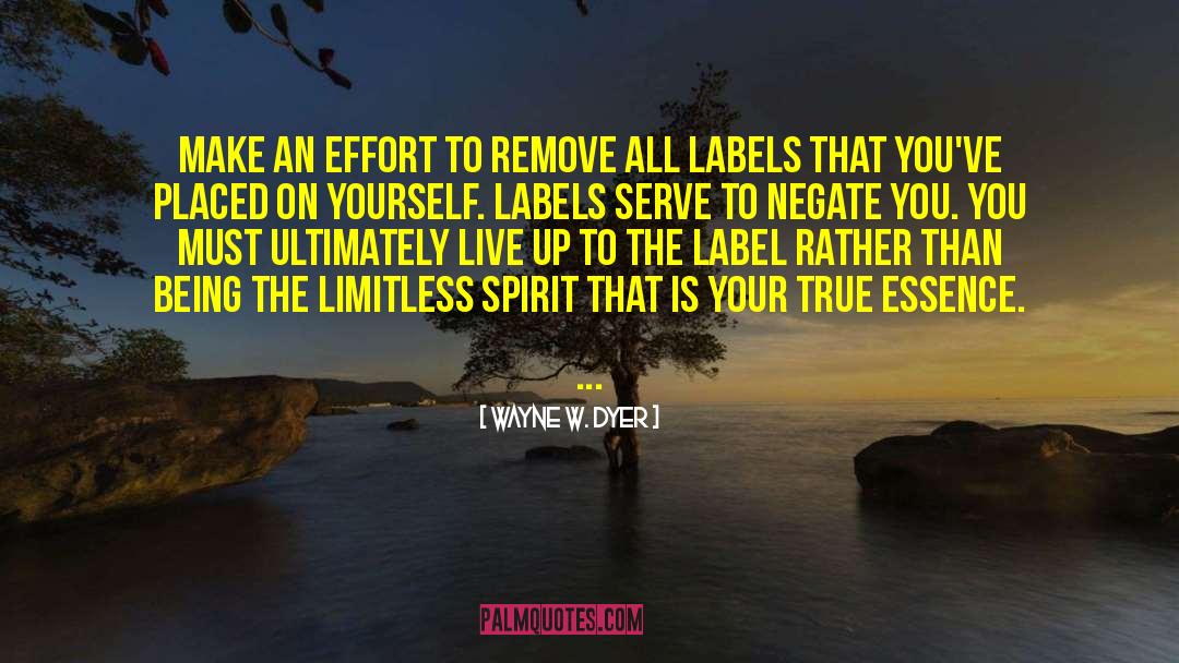 Wayne W. Dyer Quotes: Make an effort to remove