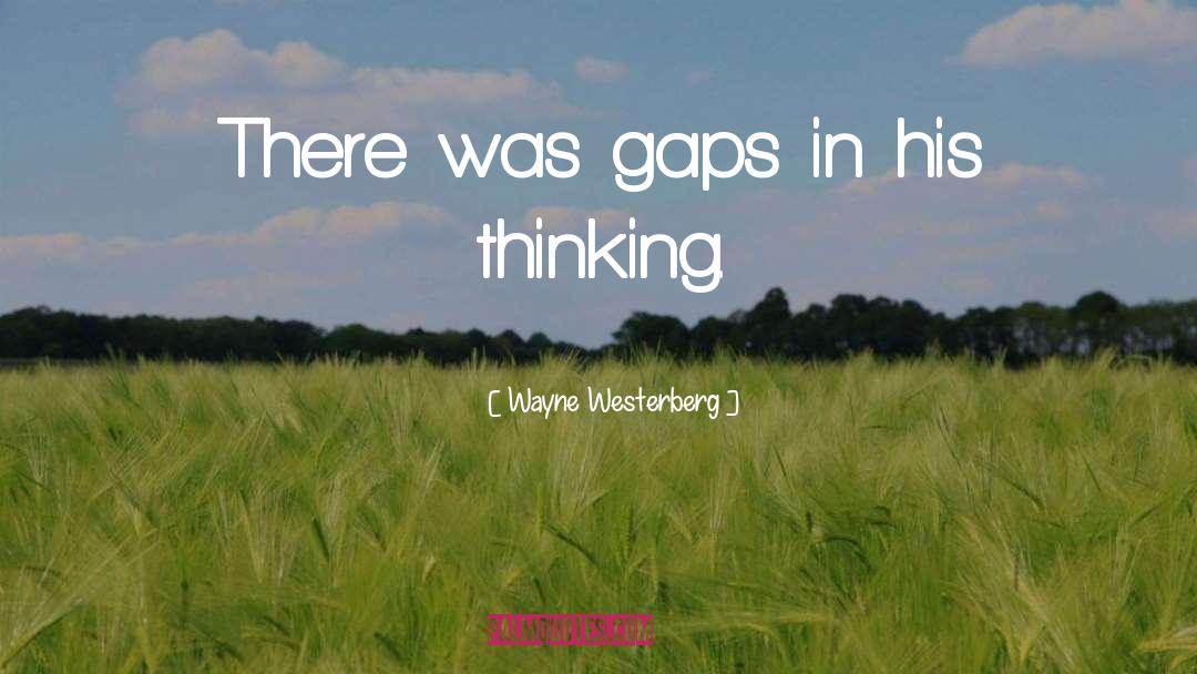 Wayne Westerberg Quotes: There was gaps in his