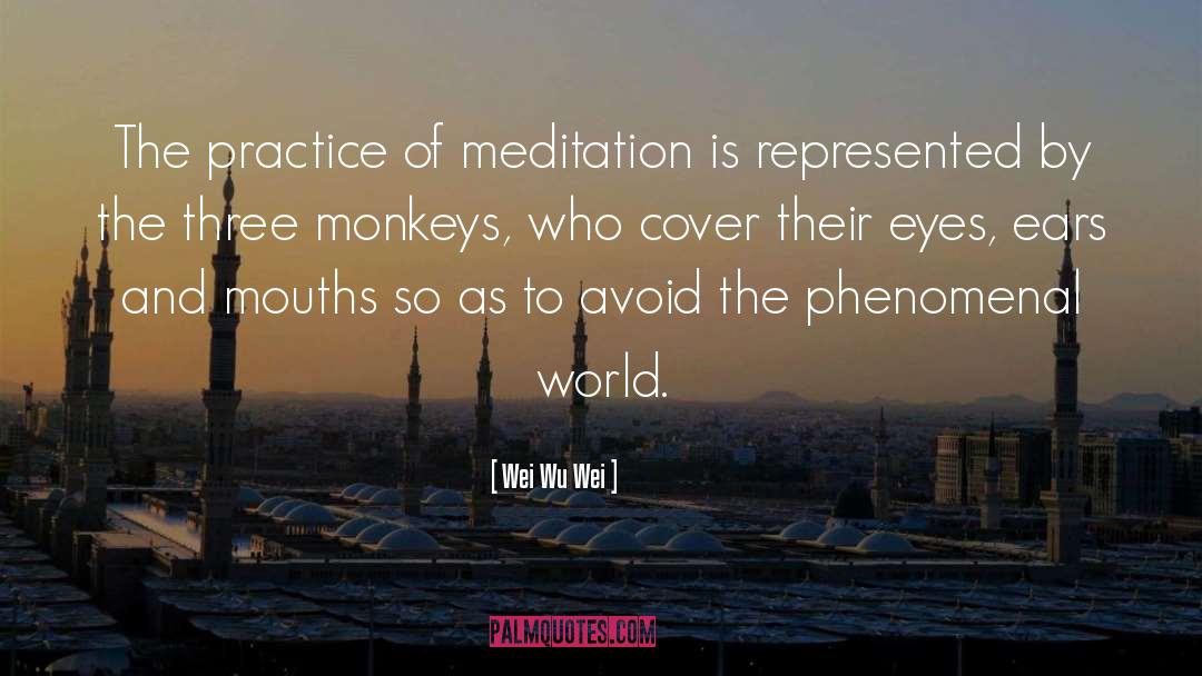 Wei Wu Wei Quotes: The practice of meditation is