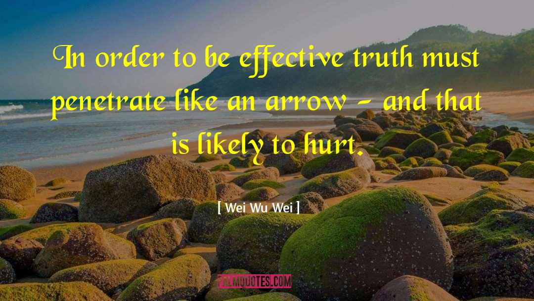 Wei Wu Wei Quotes: In order to be effective