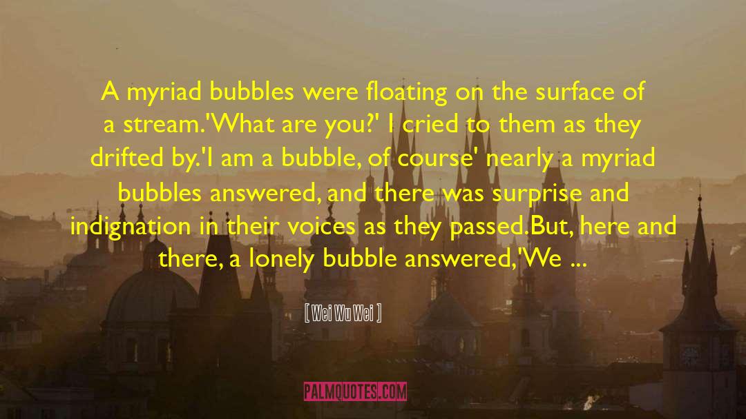 Wei Wu Wei Quotes: A myriad bubbles were floating