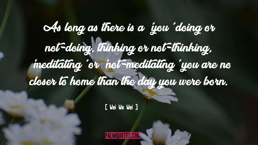 Wei Wu Wei Quotes: As long as there is
