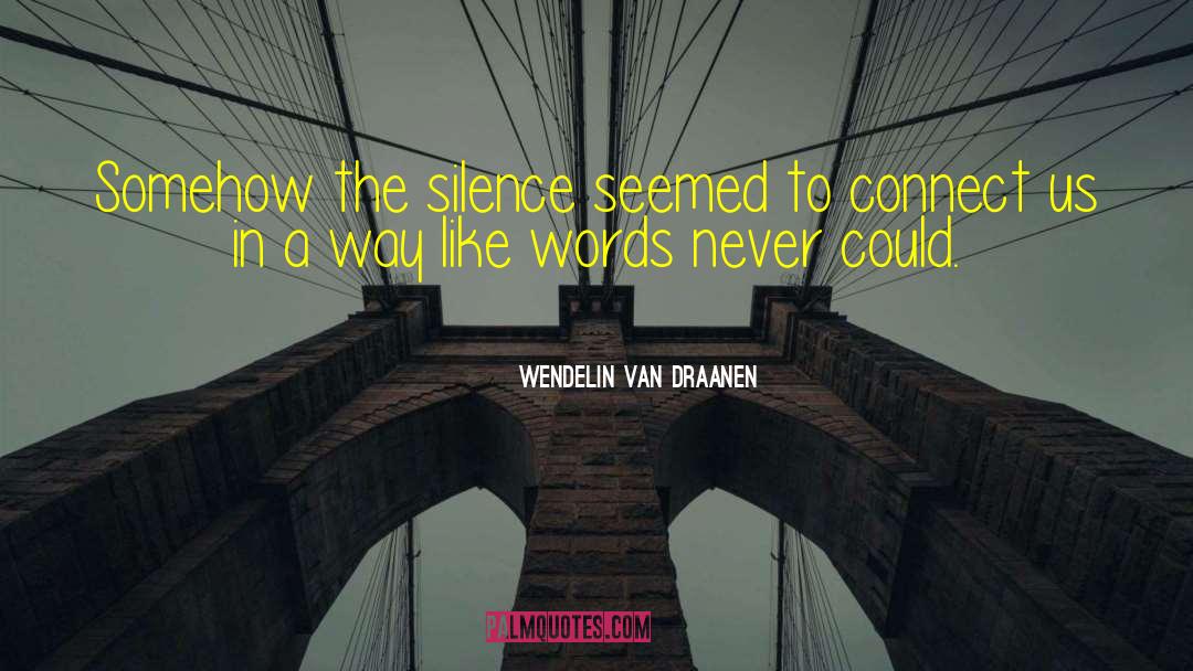 Wendelin Van Draanen Quotes: Somehow the silence seemed to