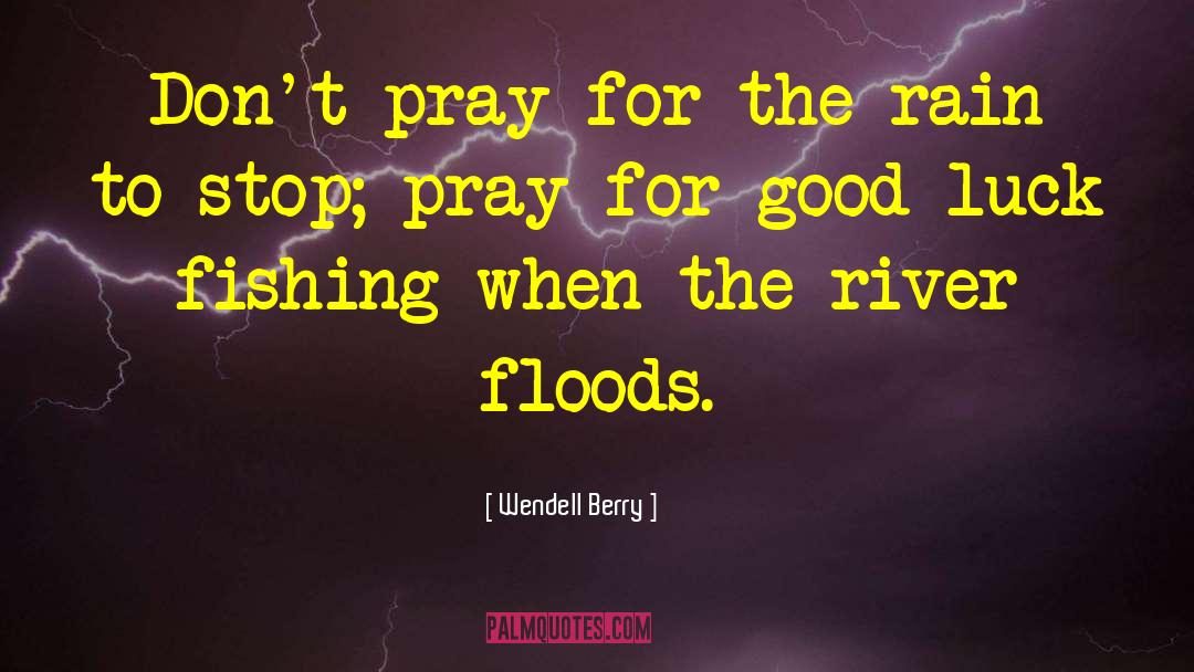 Wendell Berry Quotes: Don't pray for the rain