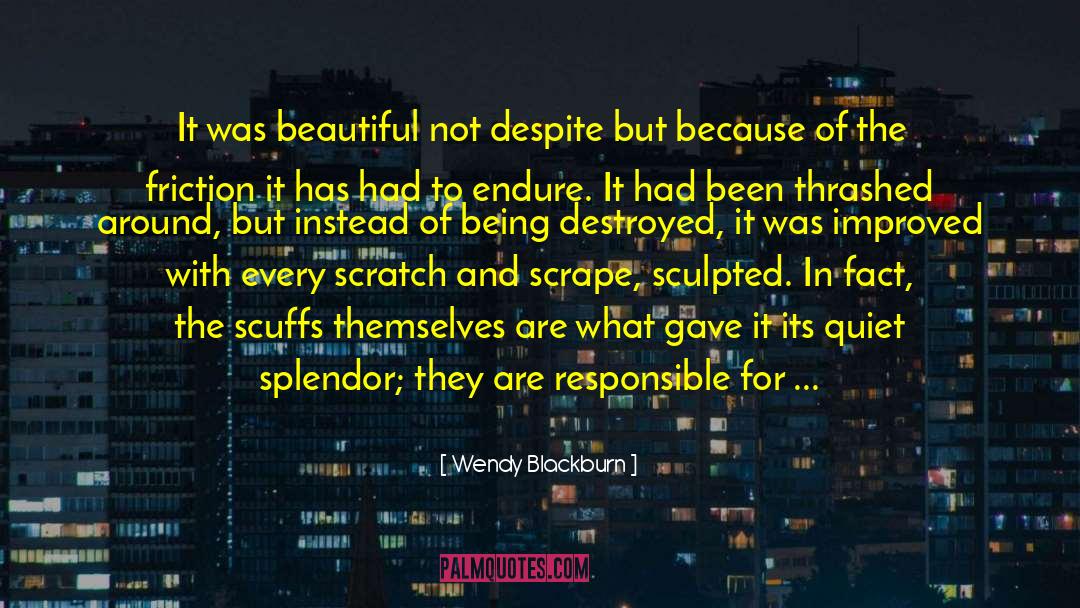 Wendy Blackburn Quotes: It was beautiful not despite