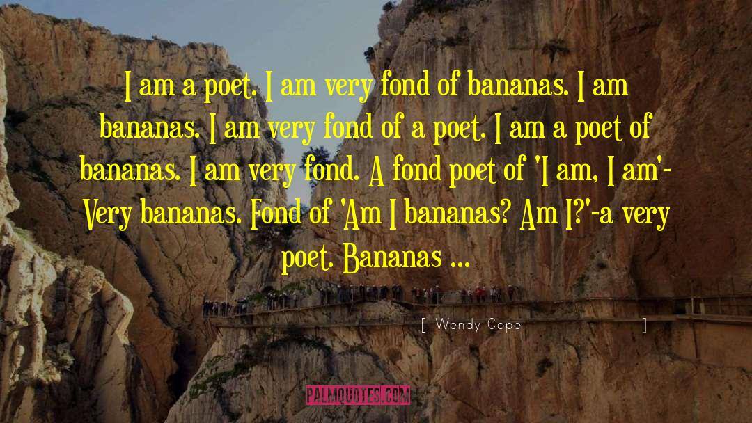 Wendy Cope Quotes: I am a poet.<br> I