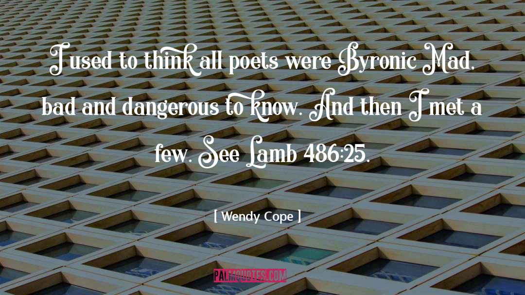 Wendy Cope Quotes: I used to think all