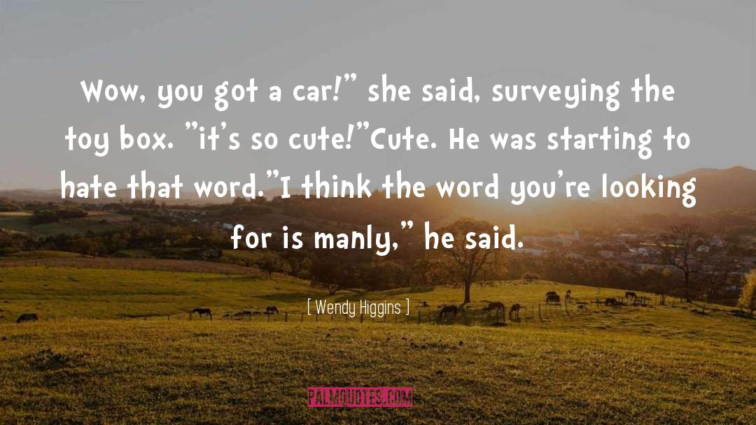 Wendy Higgins Quotes: Wow, you got a car!