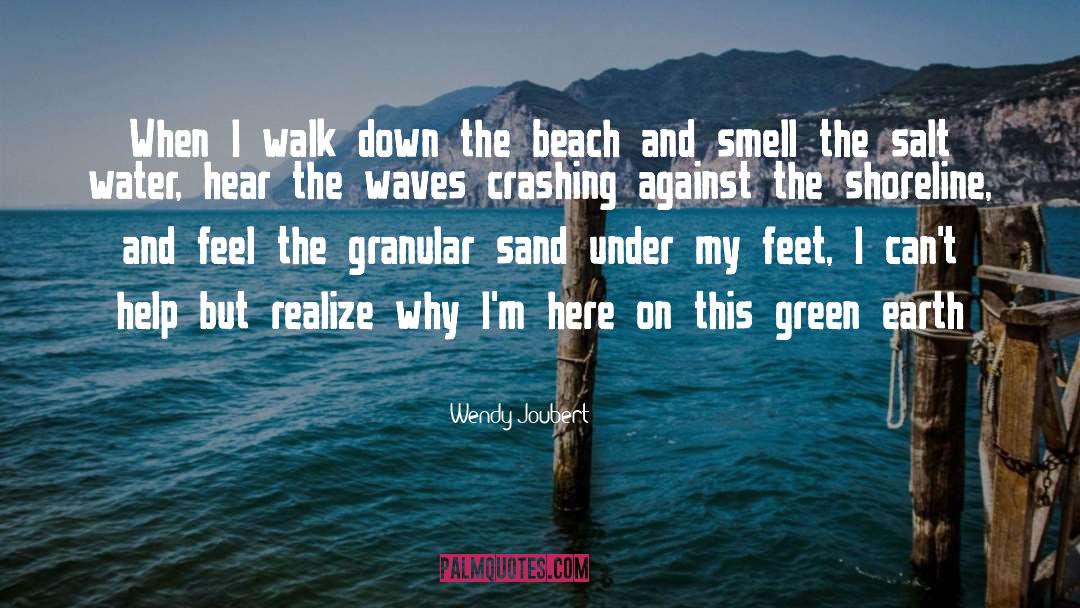 Wendy Joubert Quotes: When I walk down the