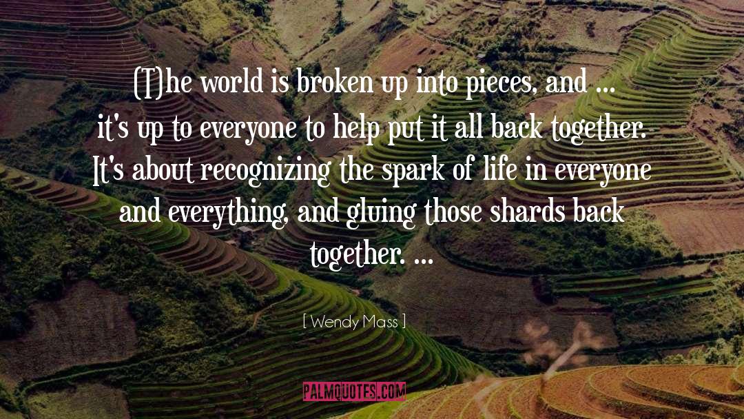 Wendy Mass Quotes: (T)he world is broken up
