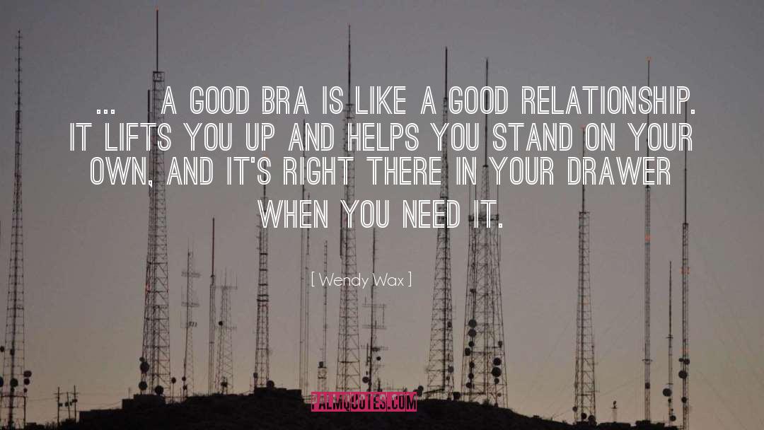 Wendy Wax Quotes: [...] a good bra is