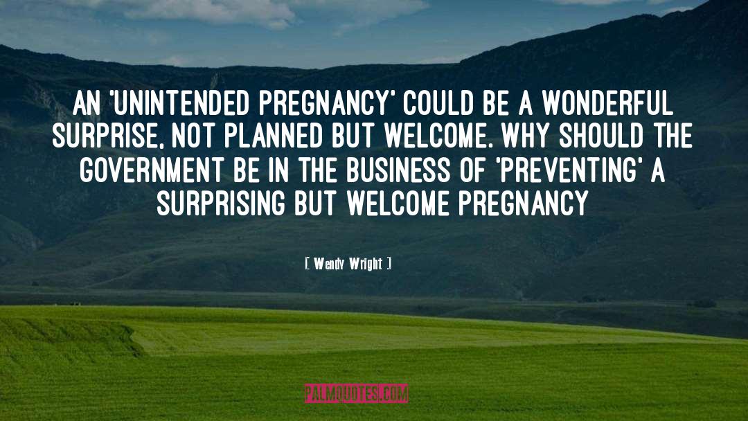 Wendy Wright Quotes: An 'unintended pregnancy' could be