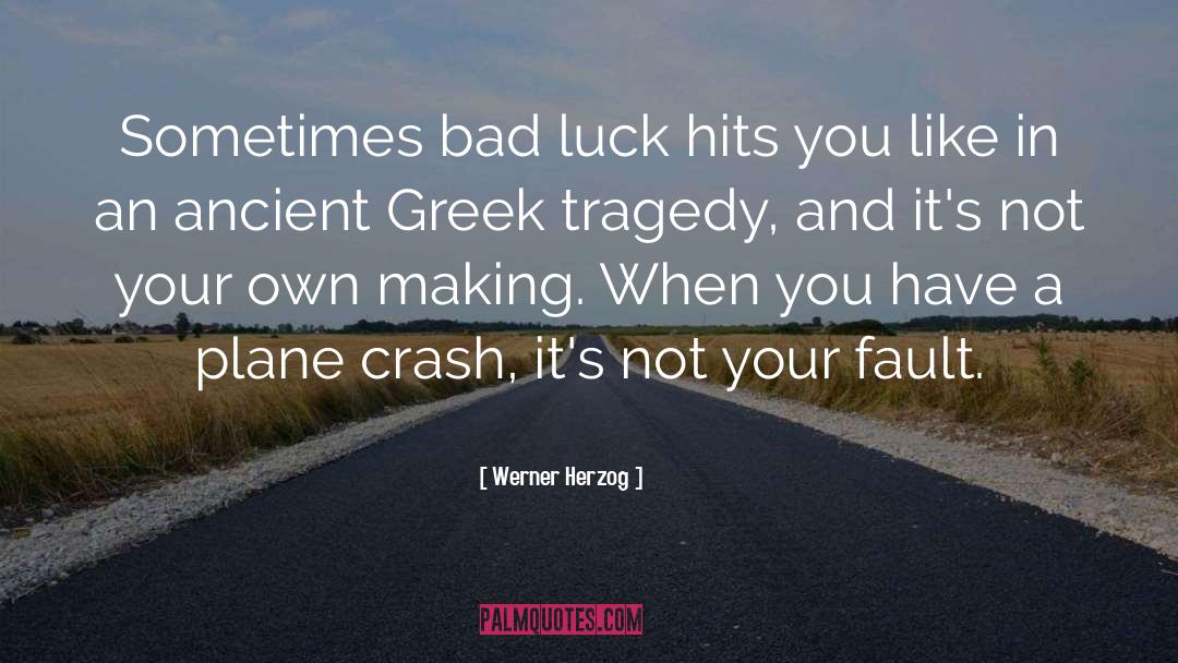 Werner Herzog Quotes: Sometimes bad luck hits you