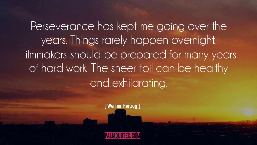 Werner Herzog Quotes: Perseverance has kept me going