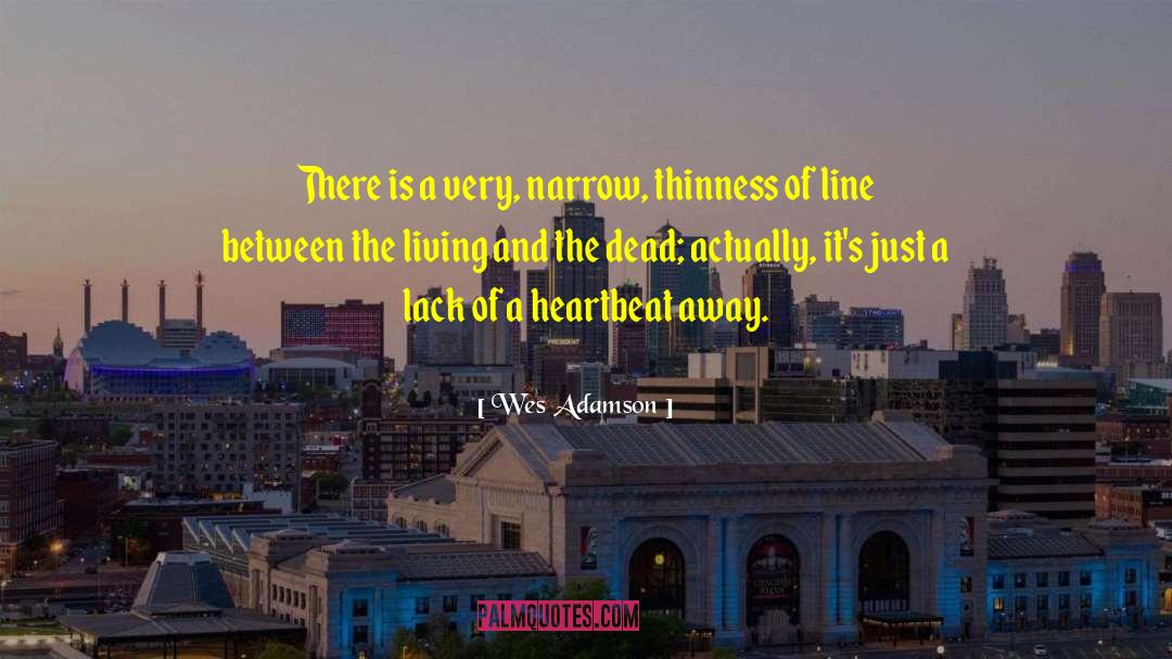Wes Adamson Quotes: There is a very, narrow,
