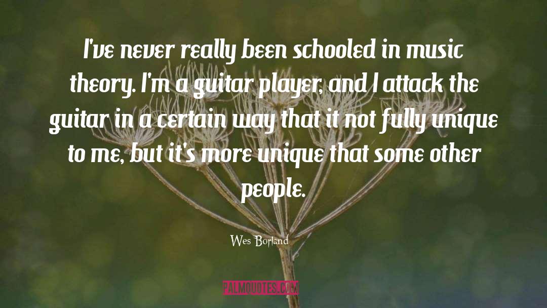 Wes Borland Quotes: I've never really been schooled