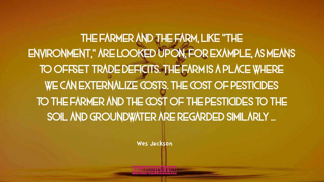 Wes Jackson Quotes: The farmer and the farm,