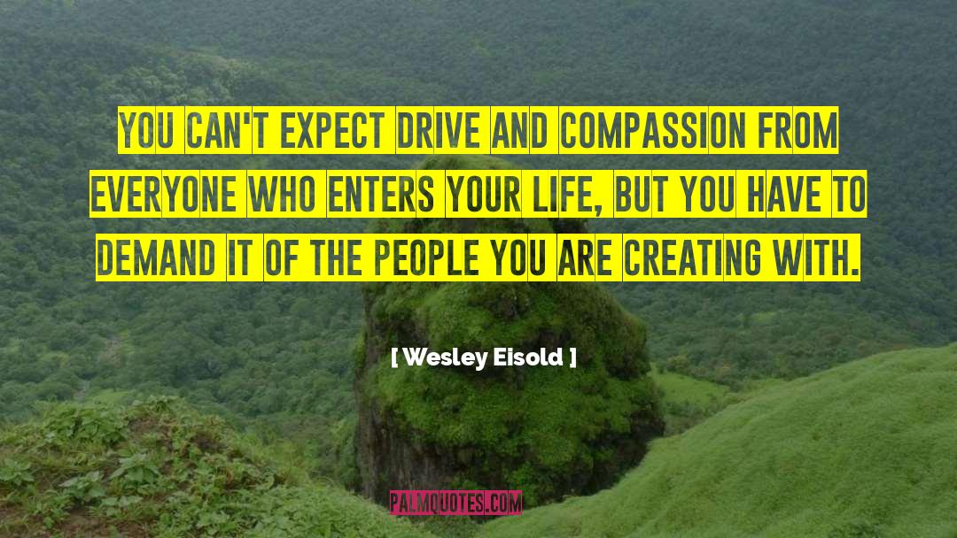 Wesley Eisold Quotes: You can't expect drive and