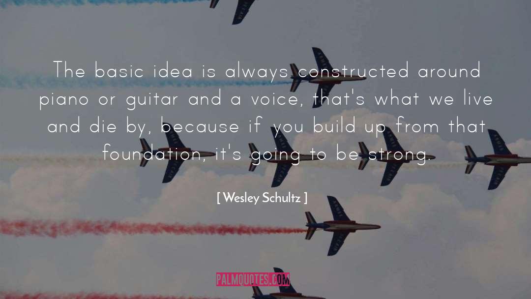 Wesley Schultz Quotes: The basic idea is always