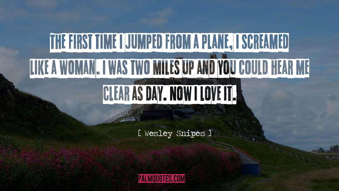 Wesley Snipes Quotes: The first time I jumped