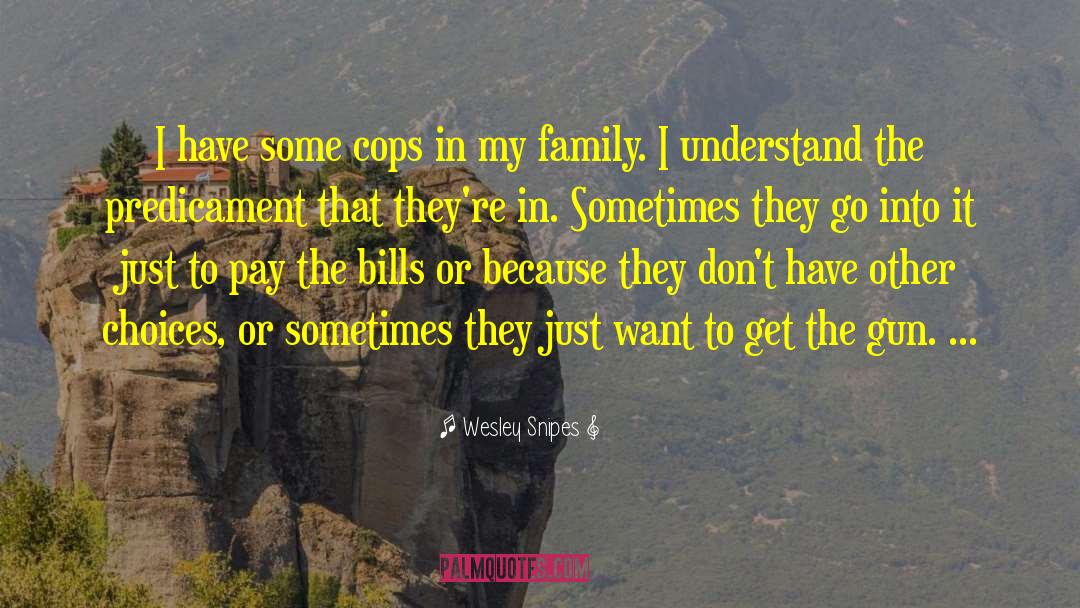 Wesley Snipes Quotes: I have some cops in