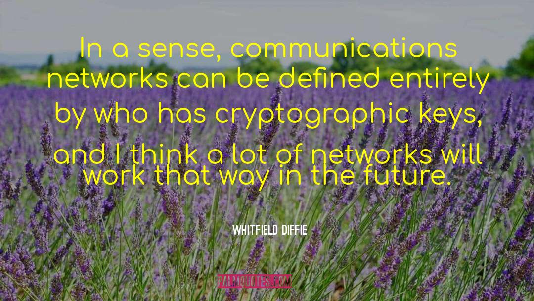 Whitfield Diffie Quotes: In a sense, communications networks