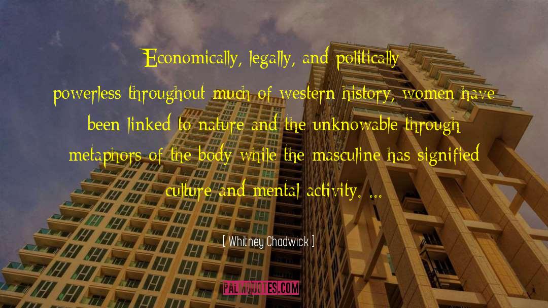 Whitney Chadwick Quotes: Economically, legally, and politically powerless