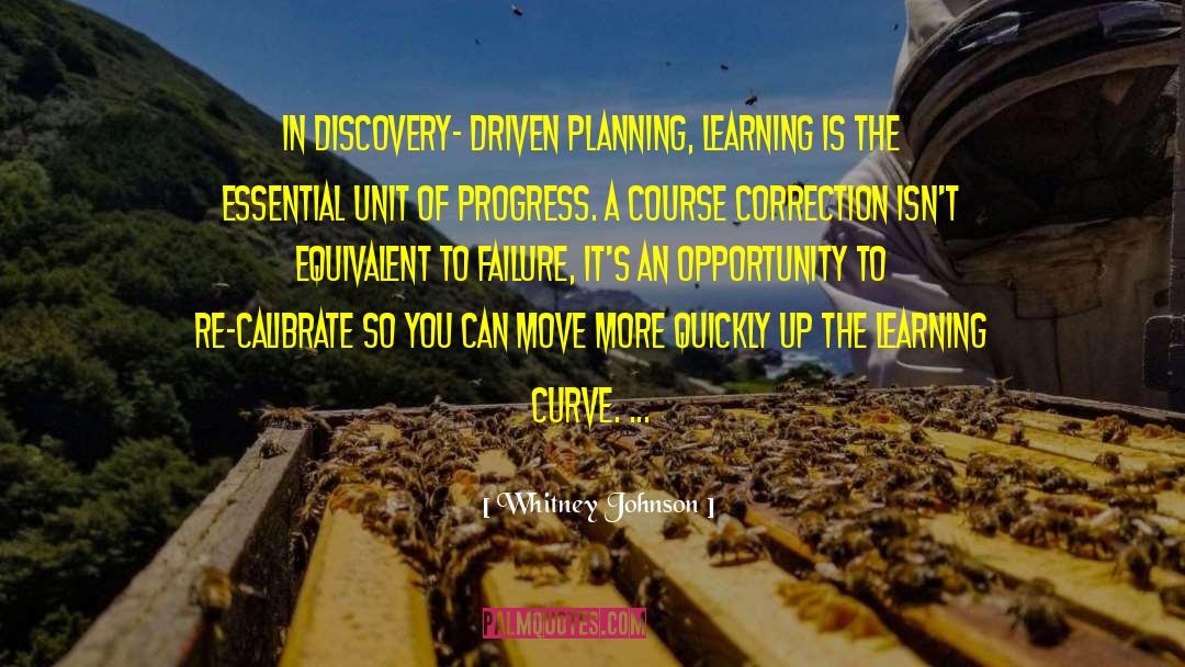 Whitney Johnson Quotes: In discovery- driven planning, learning