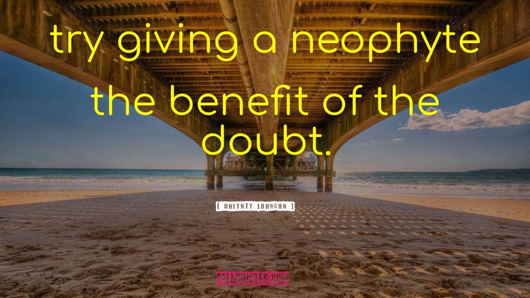 Whitney Johnson Quotes: try giving a neophyte the