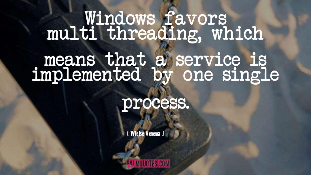 Wietse Venema Quotes: Windows favors multi-threading, which means