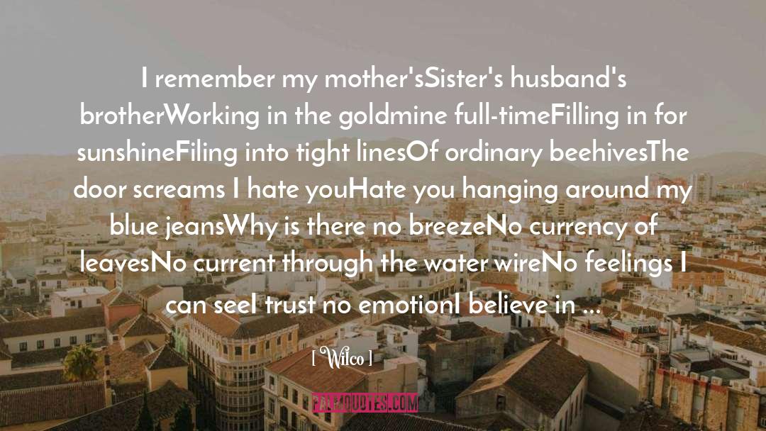 Wilco Quotes: I remember my mother's<br />Sister's