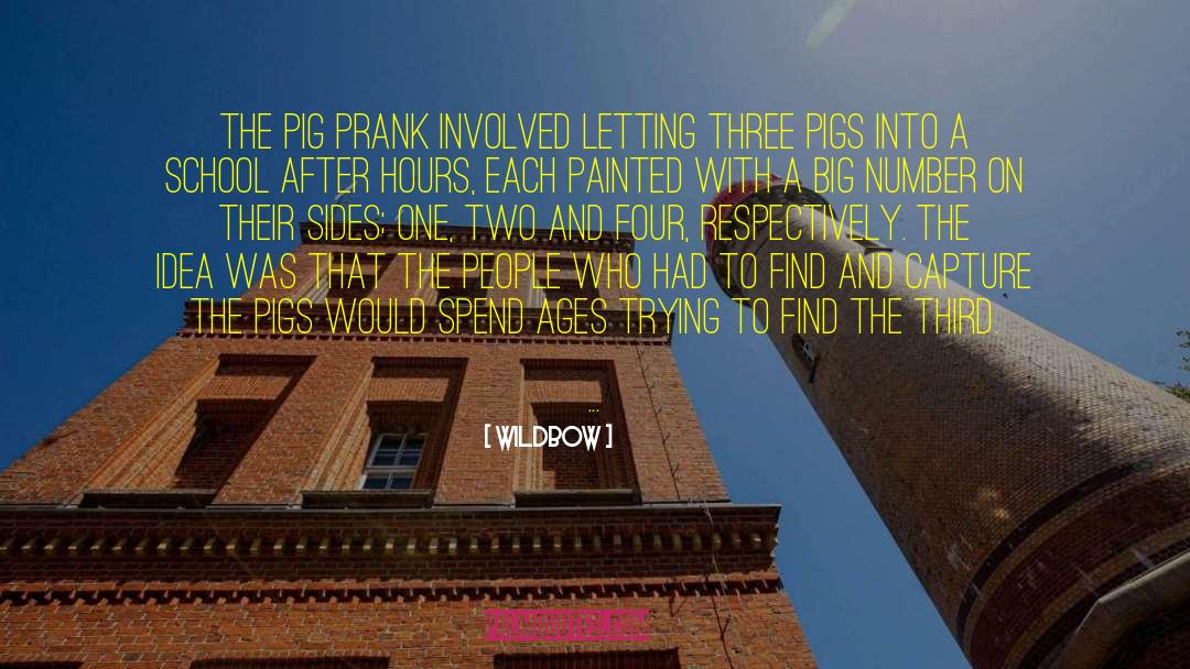 Wildbow Quotes: The pig prank involved letting