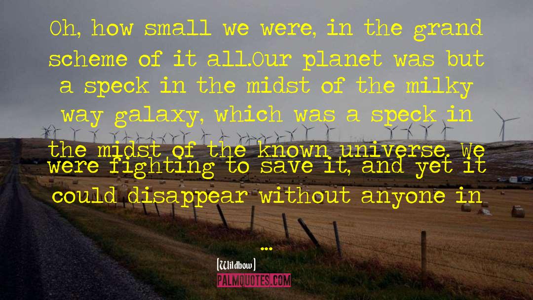 Wildbow Quotes: Oh, how small we were,