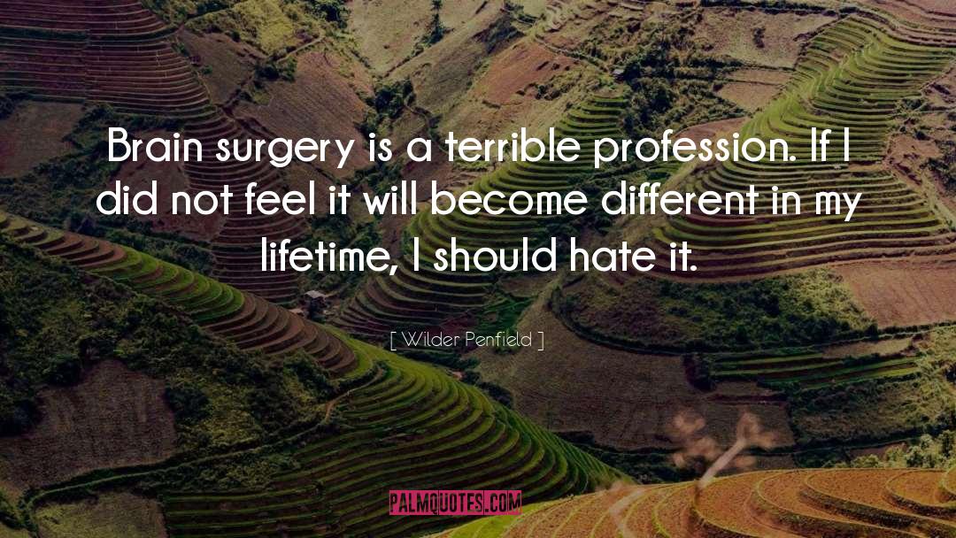 Wilder Penfield Quotes: Brain surgery is a terrible