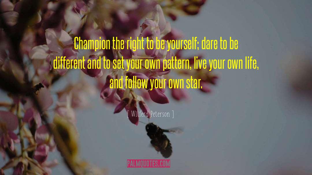Wilferd Peterson Quotes: Champion the right to be