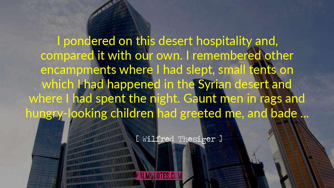 Wilfred Thesiger Quotes: I pondered on this desert