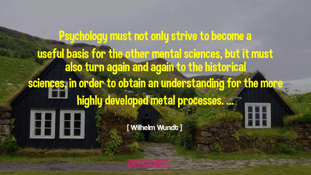 Wilhelm Wundt Quotes: Psychology must not only strive