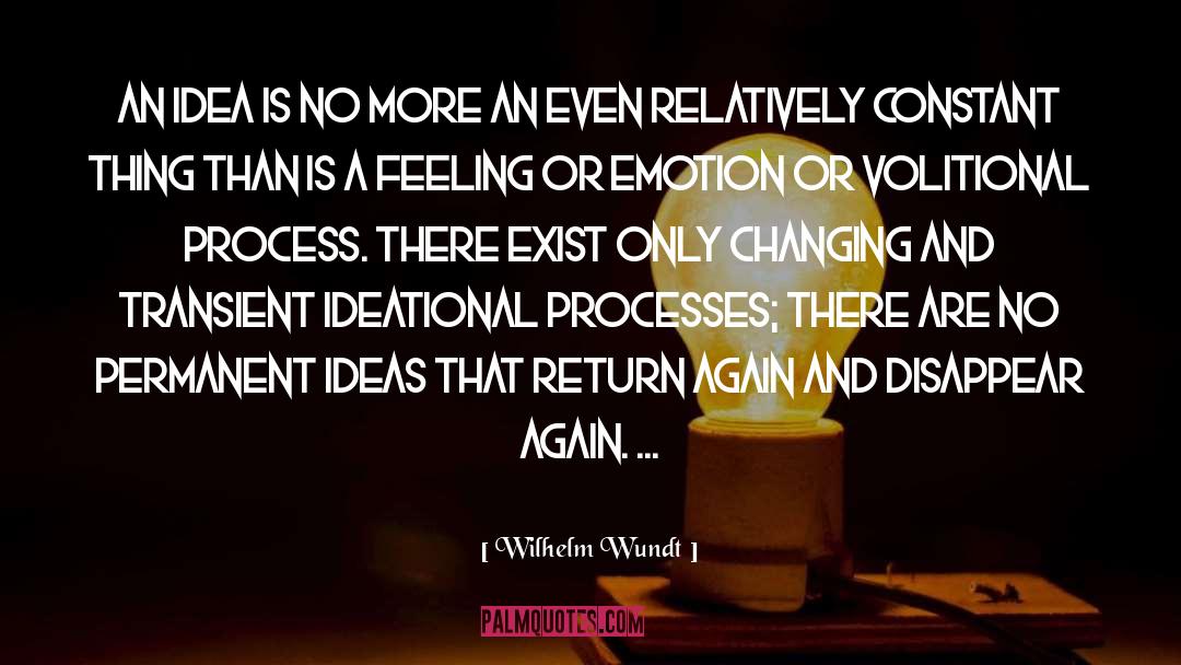 Wilhelm Wundt Quotes: An idea is no more