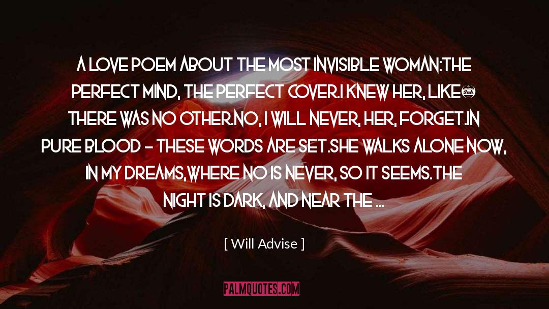 Will Advise Quotes: A love poem about the