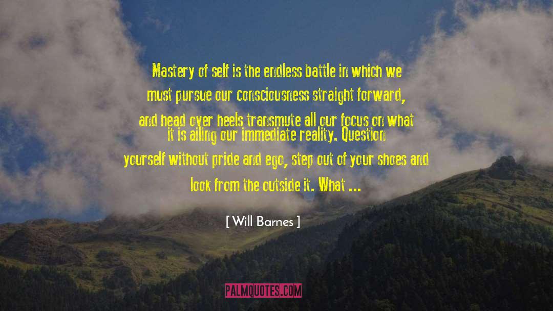 Will Barnes Quotes: Mastery of self is the