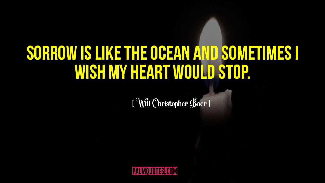 Will Christopher Baer Quotes: Sorrow is like the ocean