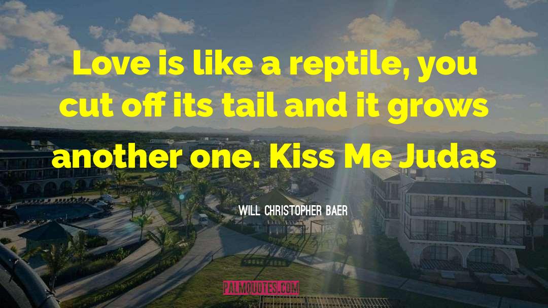 Will Christopher Baer Quotes: Love is like a reptile,