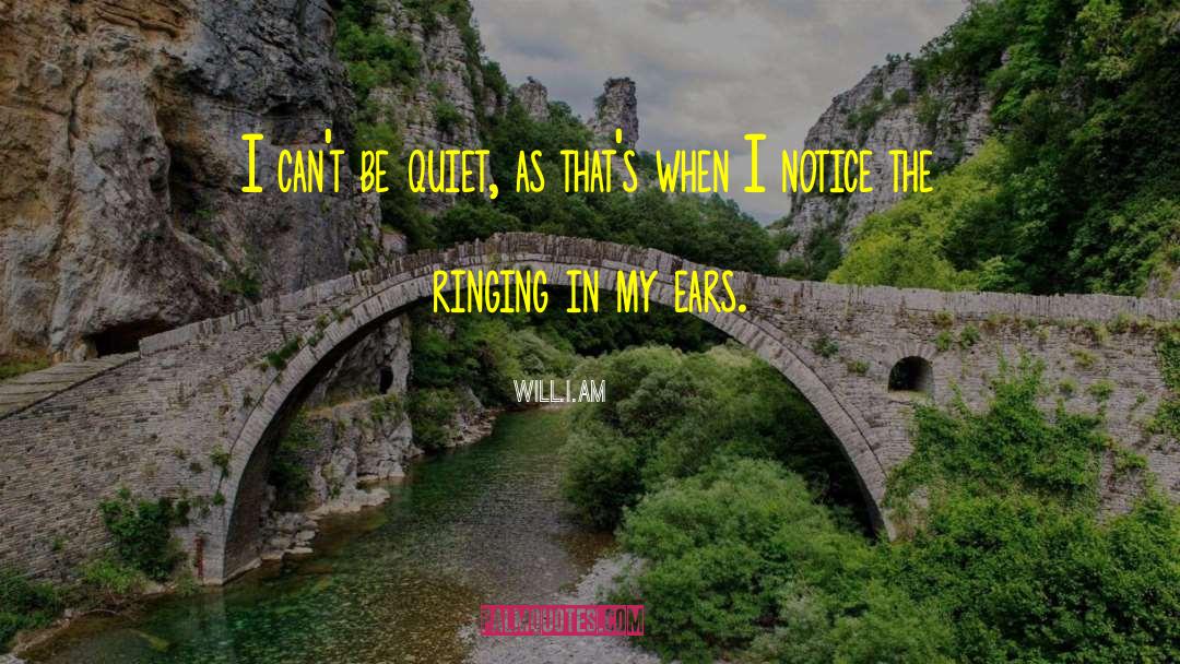 Will.i.am Quotes: I can't be quiet, as