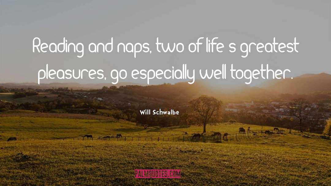 Will Schwalbe Quotes: Reading and naps, two of
