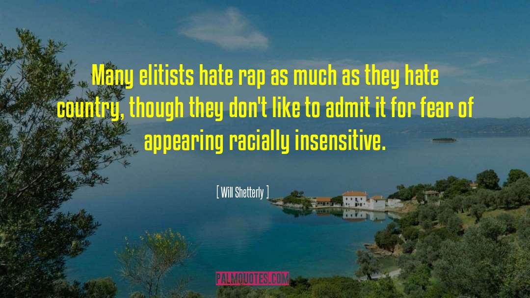 Will Shetterly Quotes: Many elitists hate rap as