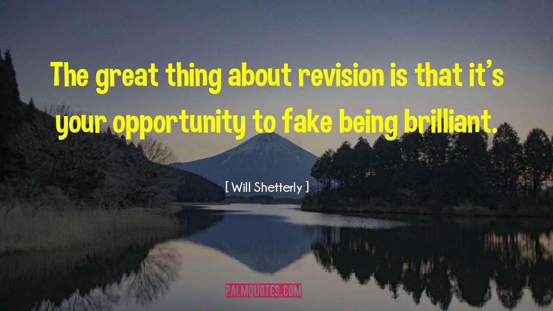 Will Shetterly Quotes: The great thing about revision