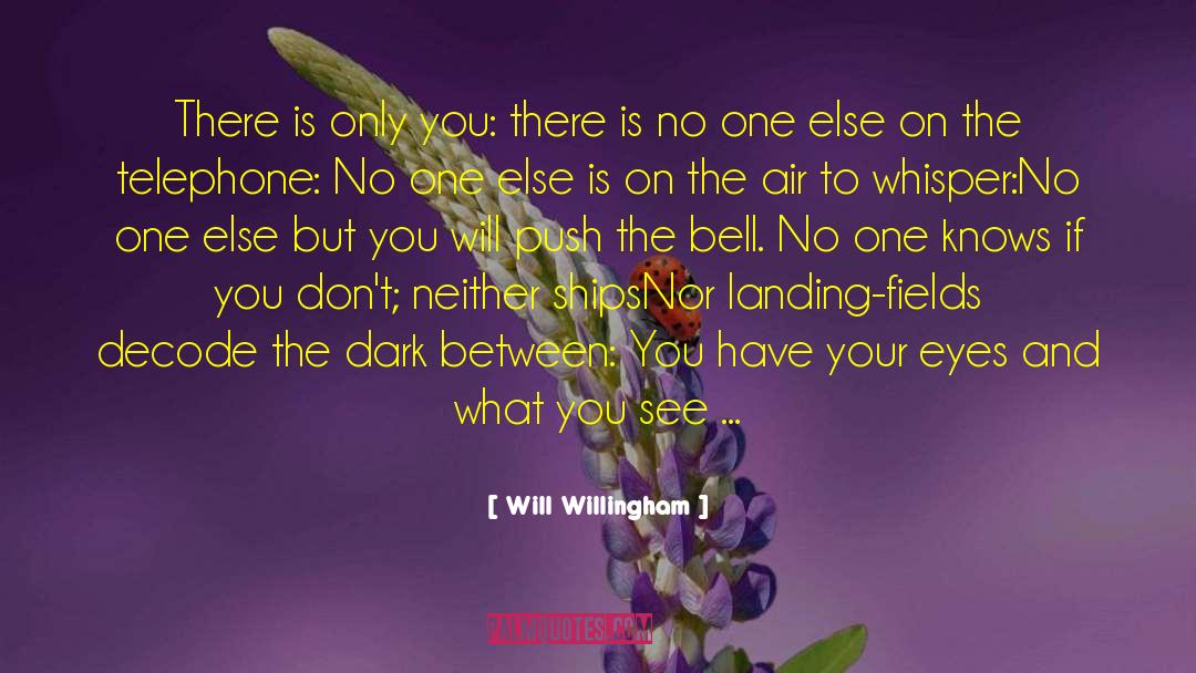 Will Willingham Quotes: There is only you: there