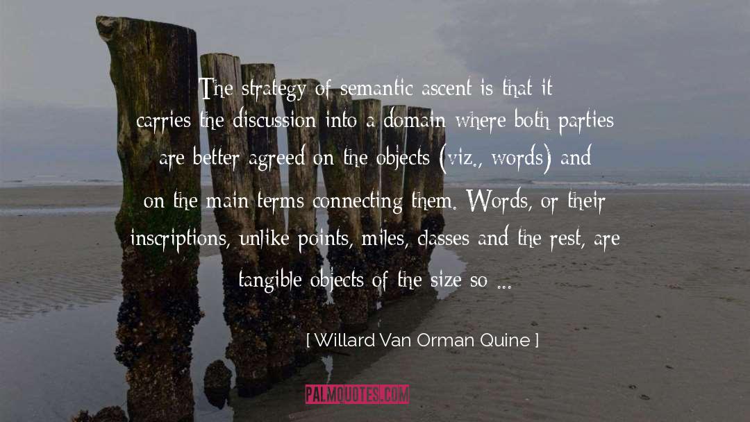 Willard Van Orman Quine Quotes: The strategy of semantic ascent