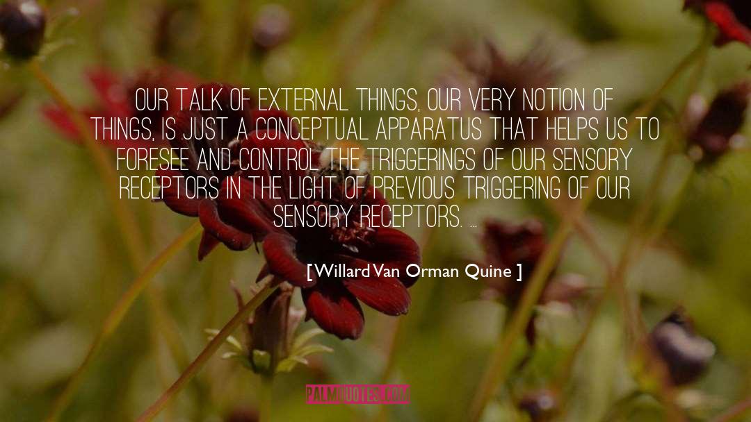 Willard Van Orman Quine Quotes: Our talk of external things,