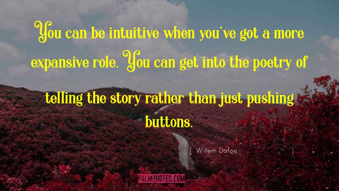 Willem Dafoe Quotes: You can be intuitive when